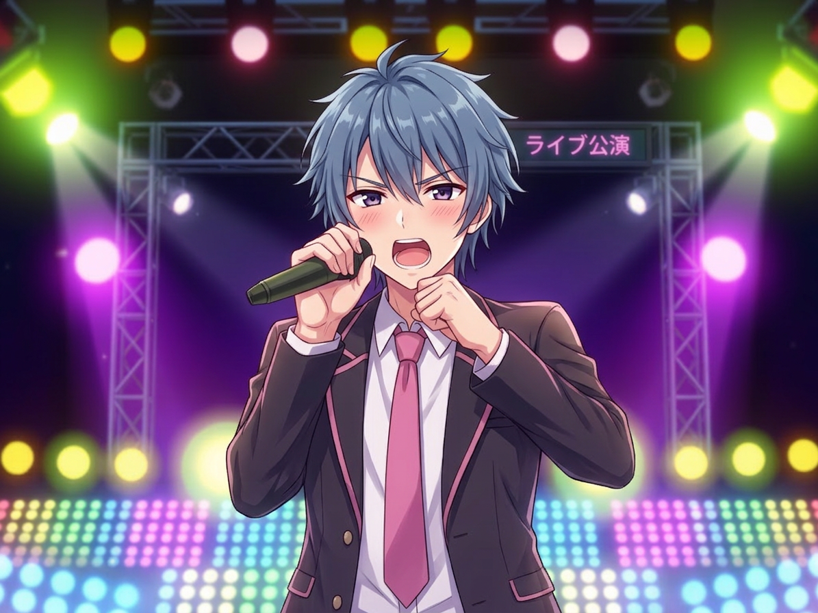 anime-charactor-singing-on-the-stage